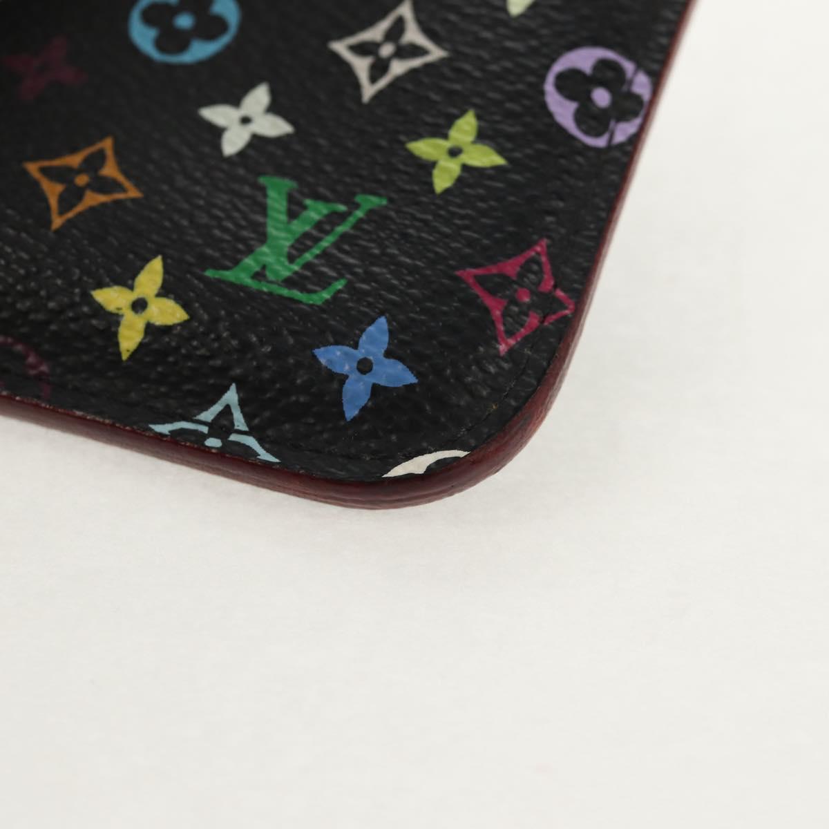LOUIS VUITTON Multicolor Pochette Cles NM Coin Purse Black M60279 Auth 154386V