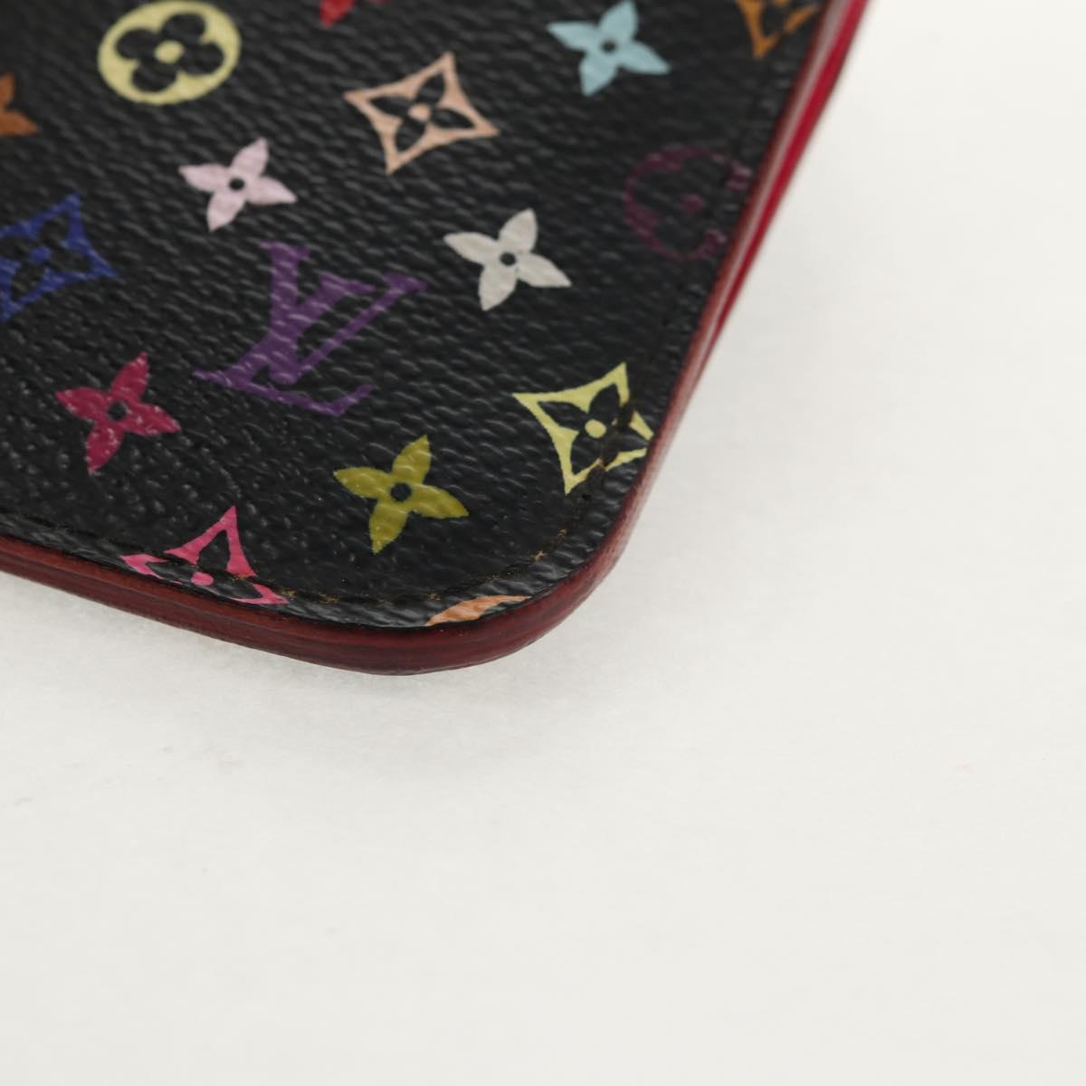 LOUIS VUITTON Multicolor Pochette Cles NM Coin Purse Black M60279 Auth 154386V