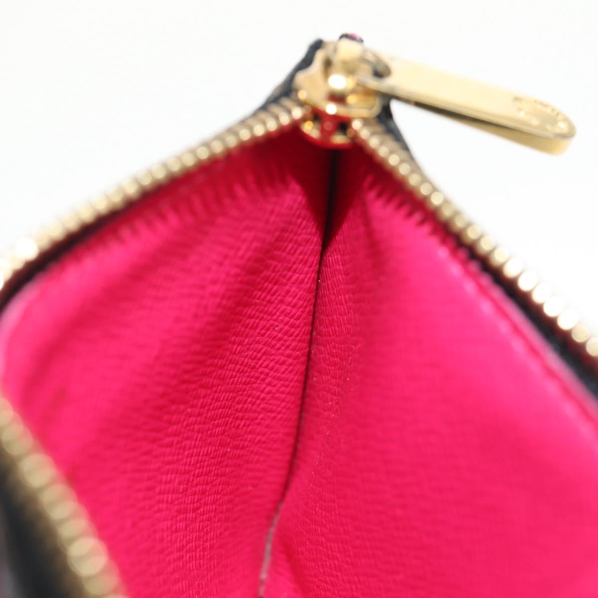 LOUIS VUITTON Multicolor Pochette Cles NM Coin Purse Black M60279 Auth 154386V