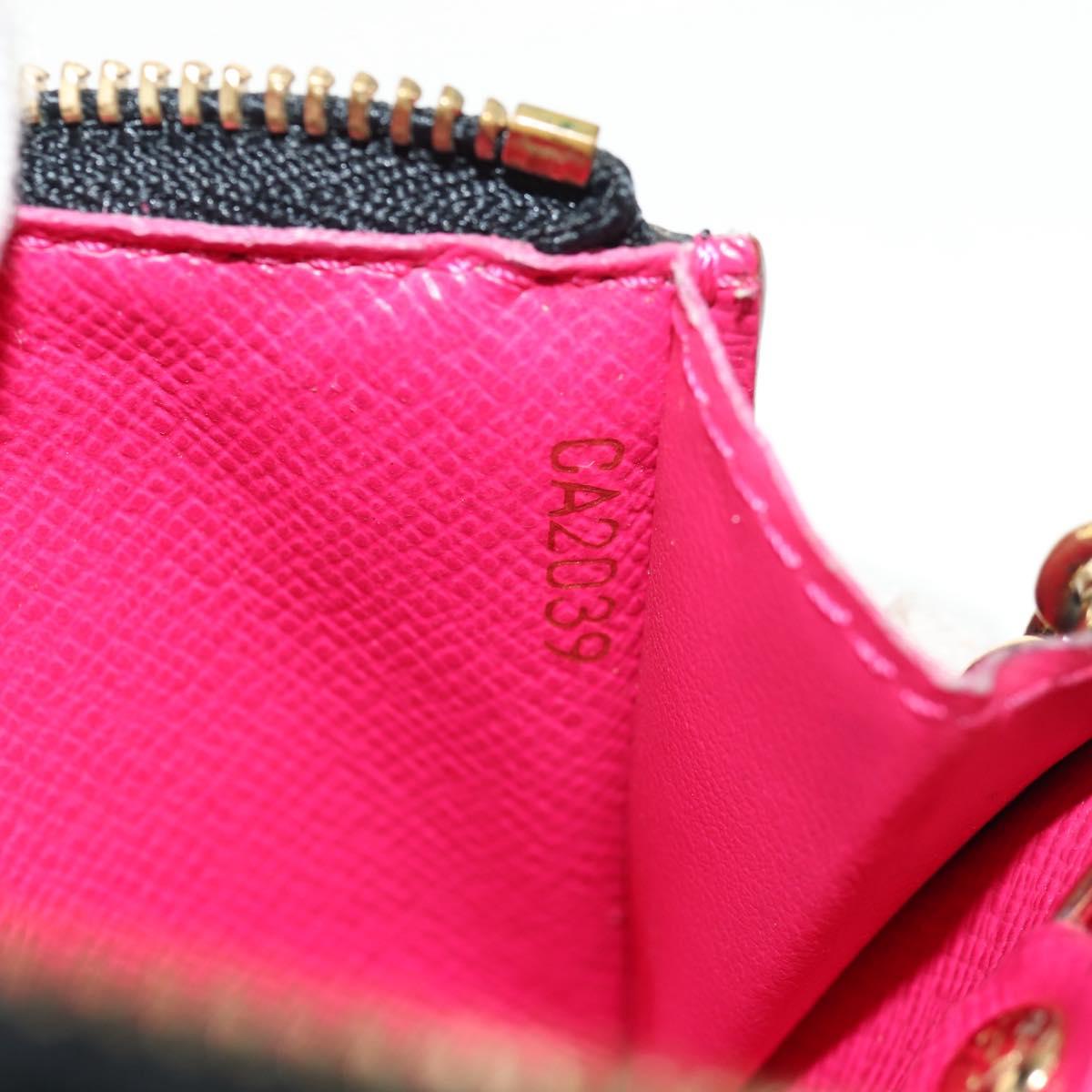 LOUIS VUITTON Multicolor Pochette Cles NM Coin Purse Black M60279 Auth 154386V