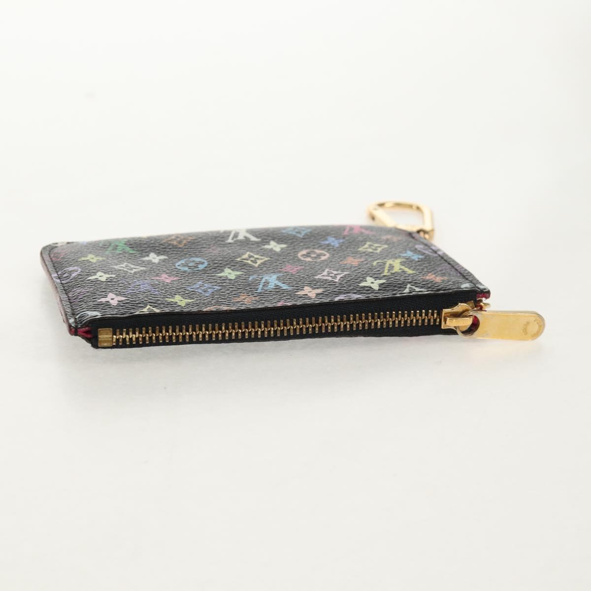 LOUIS VUITTON Multicolor Pochette Cles NM Coin Purse Black M60279 Auth 154386V