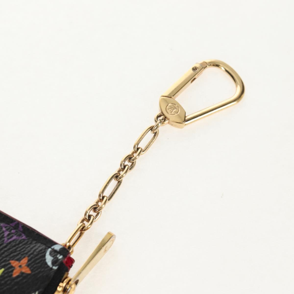 LOUIS VUITTON Multicolor Pochette Cles NM Coin Purse Black M60279 Auth 154386V