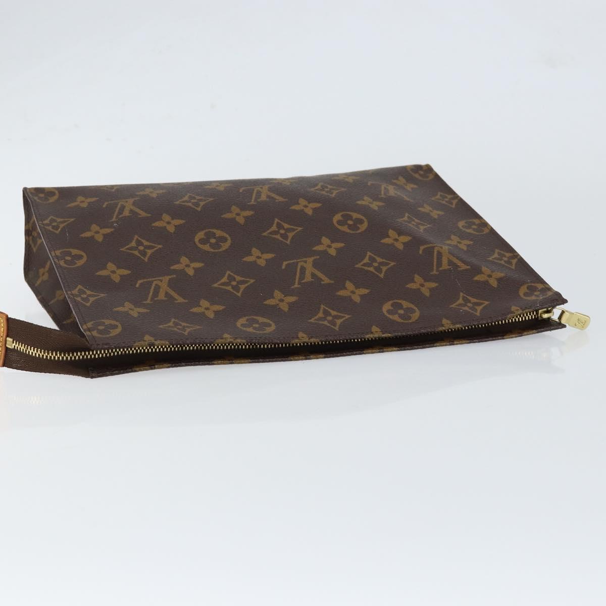 LOUIS VUITTON Monogram Poche Toilette 26 Pouch M47542 LV Auth 154393