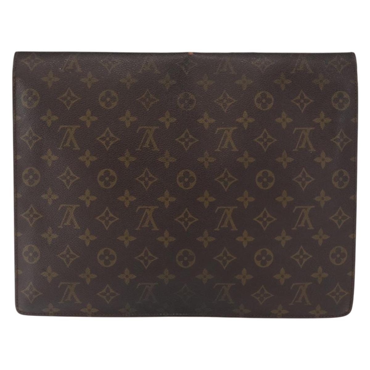 LOUIS VUITTON Monogram Porte Documents Senatur Briefcase M53335 LV Auth 154395