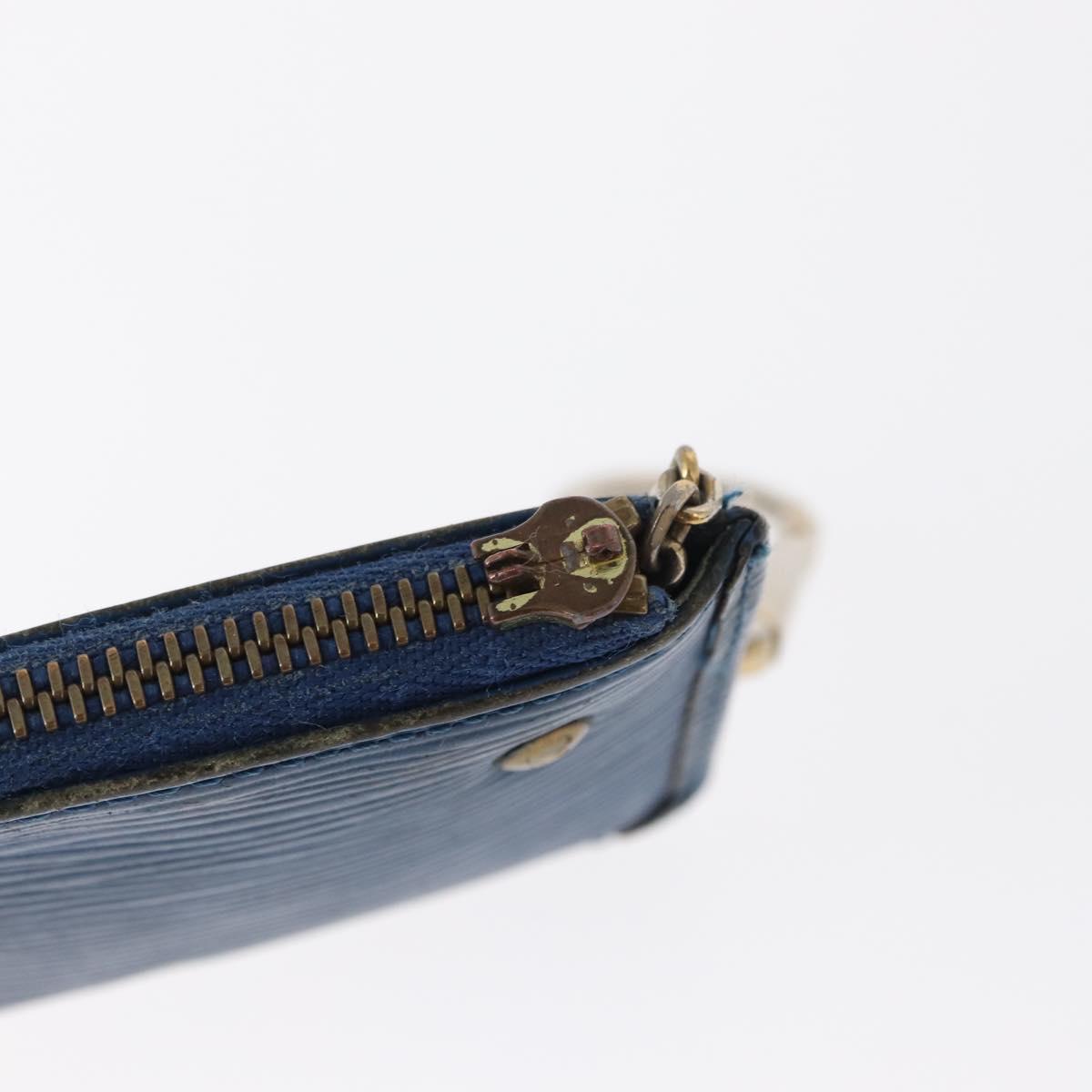 LOUIS VUITTON Epi Pochette Cles Coin Purse Blue M6380G LV Auth 154398