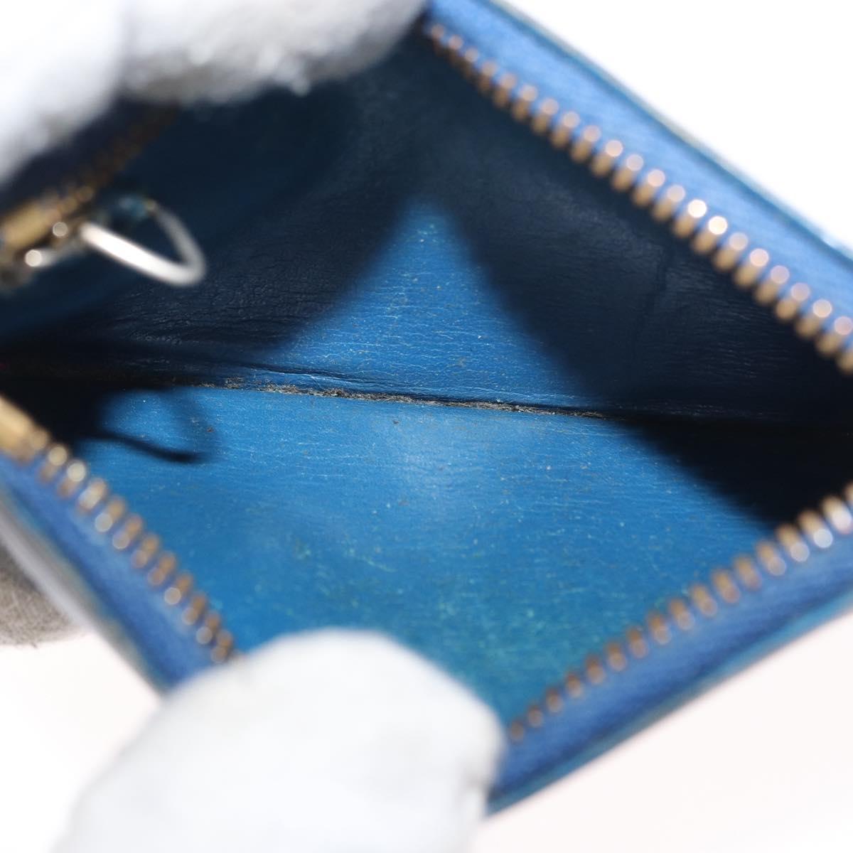 LOUIS VUITTON Epi Pochette Cles Coin Purse Blue M6380G LV Auth 154398