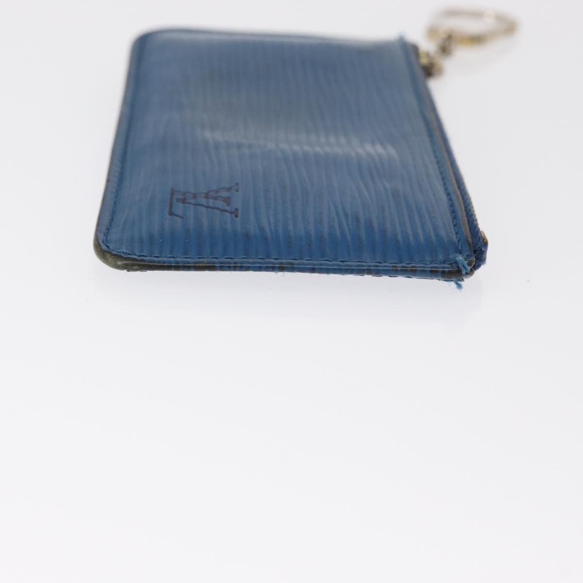 LOUIS VUITTON Epi Pochette Cles Coin Purse Blue M6380G LV Auth 154398