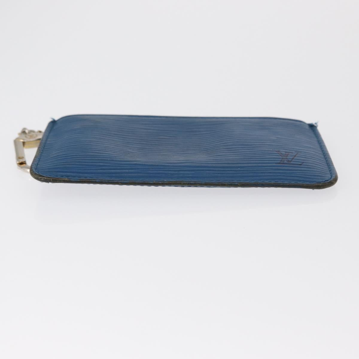 LOUIS VUITTON Epi Pochette Cles Coin Purse Blue M6380G LV Auth 154398