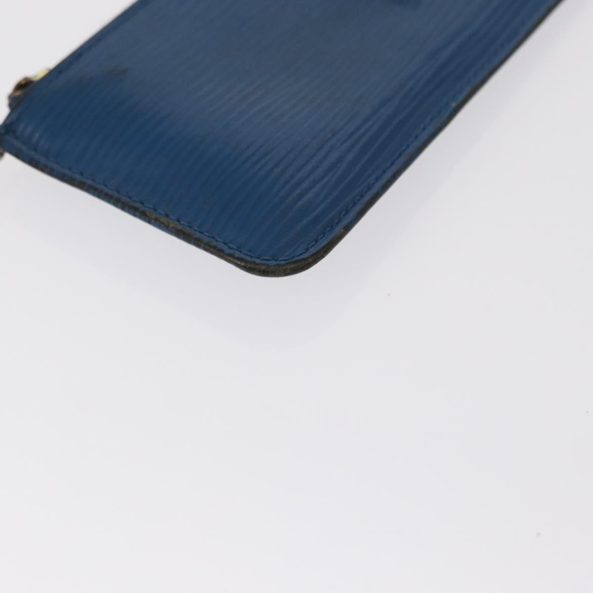 LOUIS VUITTON Epi Pochette Cles Coin Purse Blue M6380G LV Auth 154398