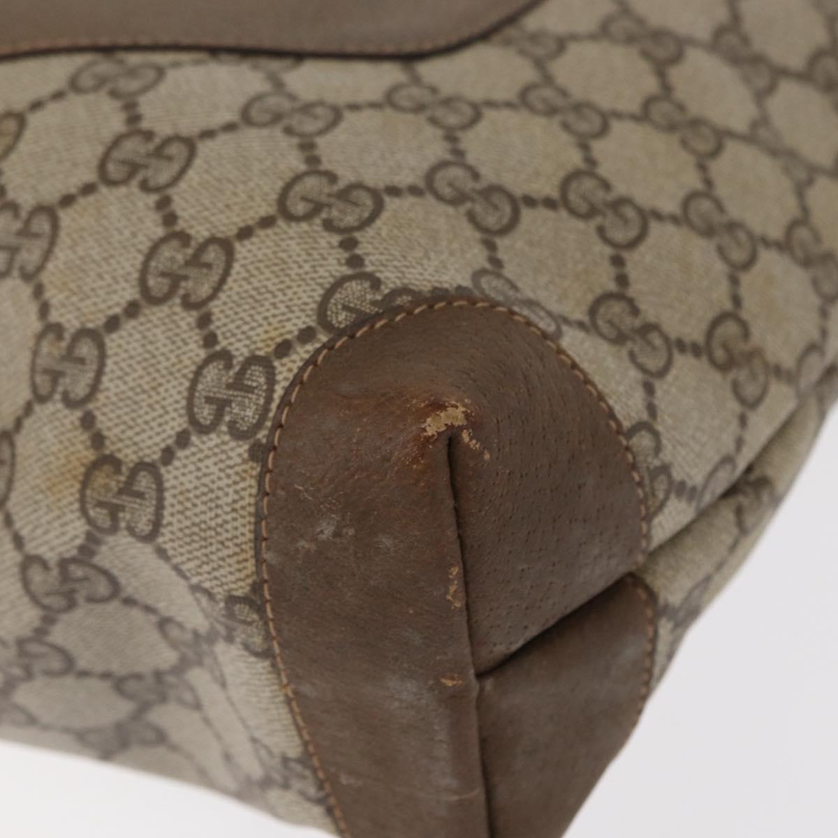 GUCCI GG Supreme Tote Bag PVC Beige 002 103 1301 Auth 154413