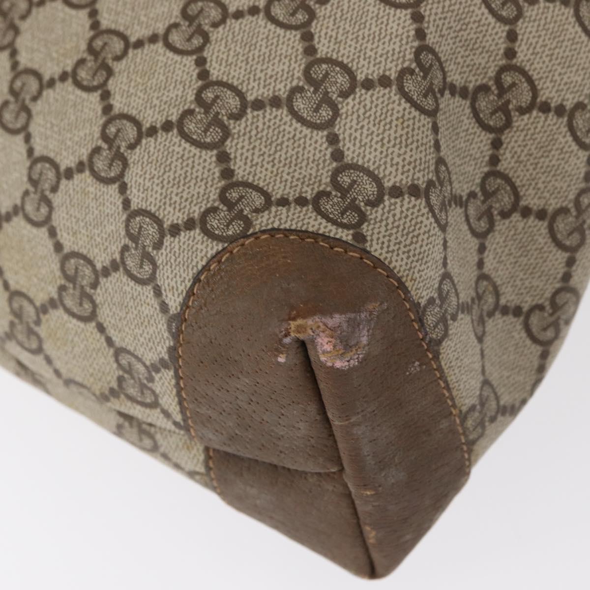 GUCCI GG Supreme Tote Bag PVC Beige 002 103 1301 Auth 154413