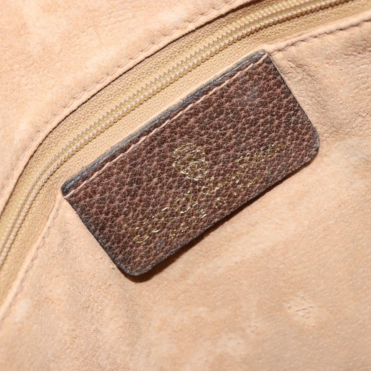 GUCCI GG Supreme Web Sherry Line Tote Bag PVC Beige Gold 010 378 Auth 154418