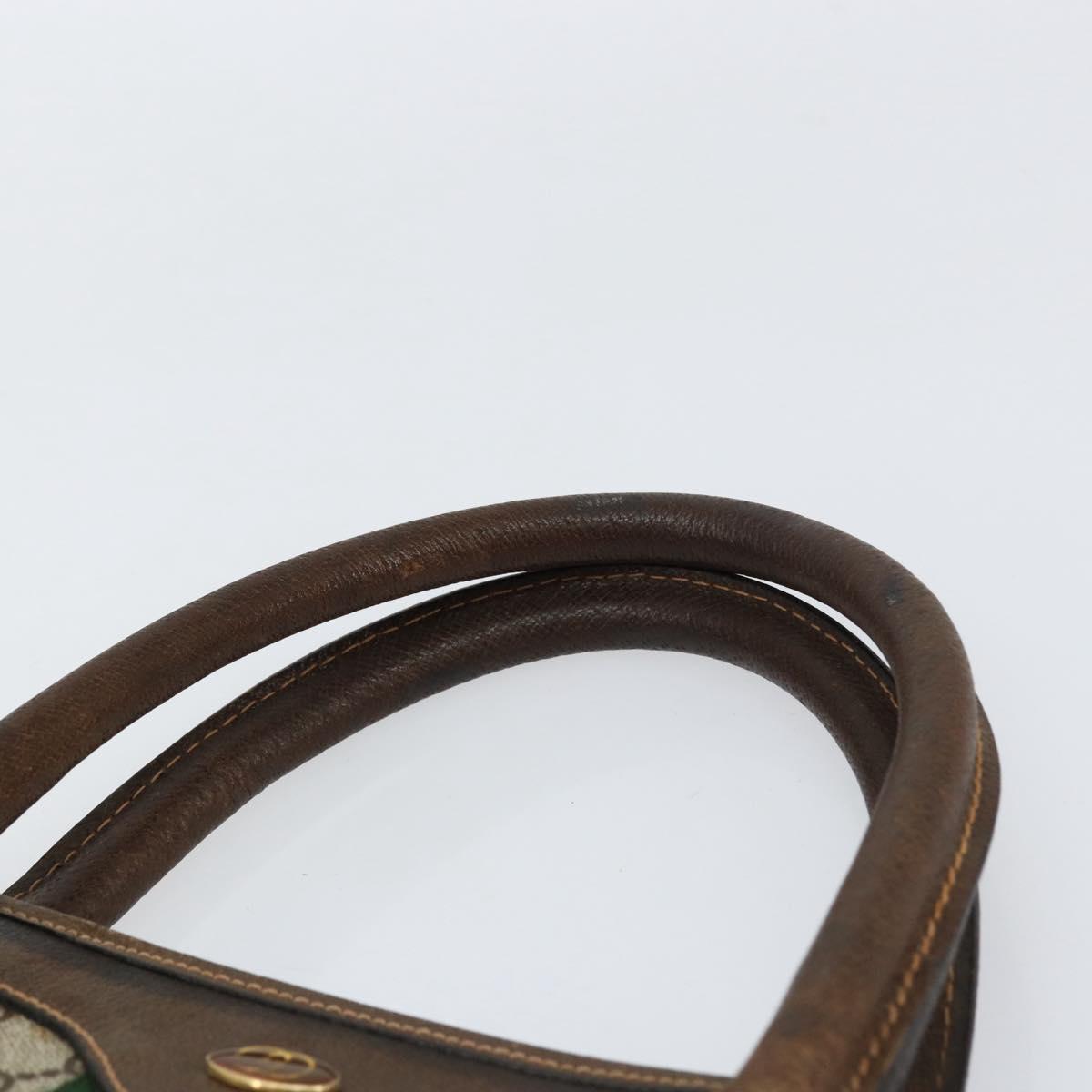 GUCCI GG Supreme Web Sherry Line Tote Bag PVC Beige Gold 010 378 Auth 154418