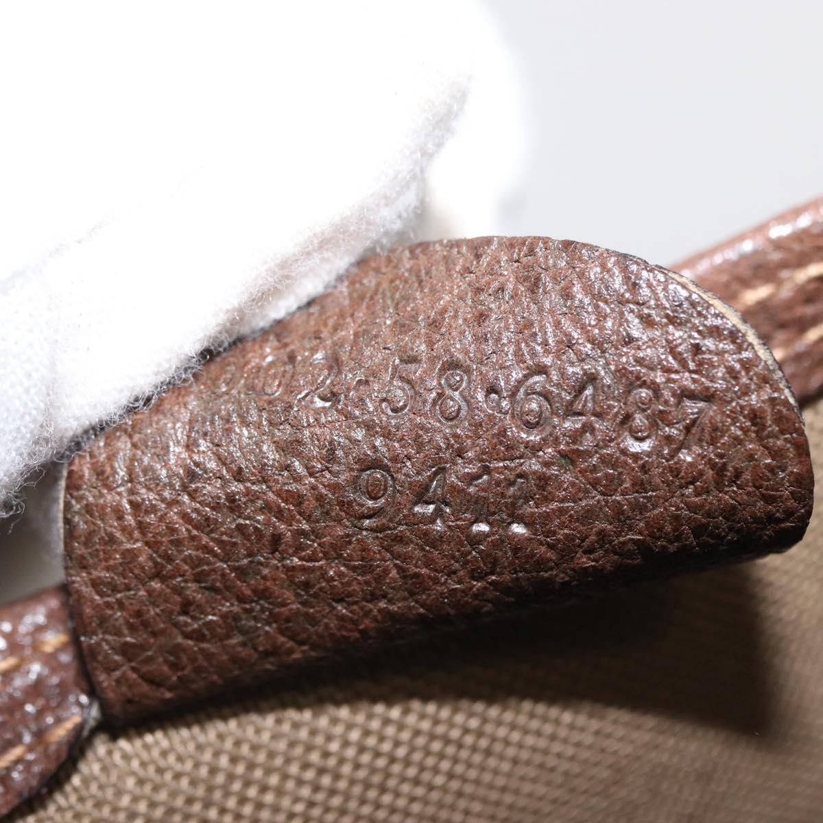 GUCCI GG Supreme Web Sherry Line Tote Bag PVC Beige Gold 002 58 6487 Auth 154419