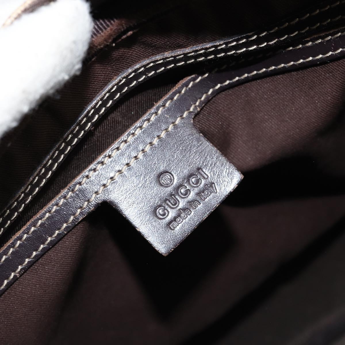 GUCCI GG Supreme Shoulder Bag PVC Beige Gold 201448 Auth 154420