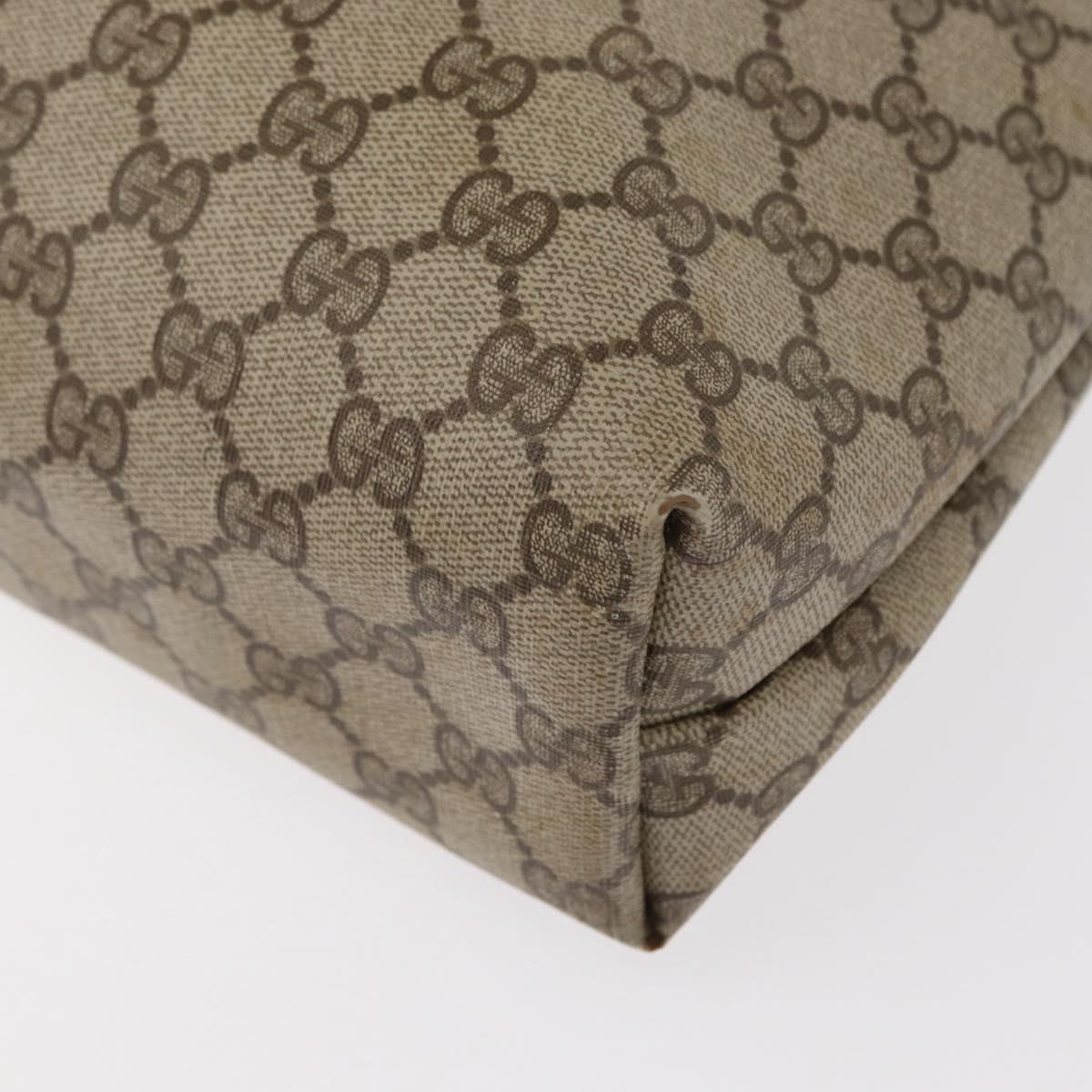 GUCCI GG Supreme Web Sherry Line Tote Bag PVC Beige Gold 39 02 003 Auth 154421