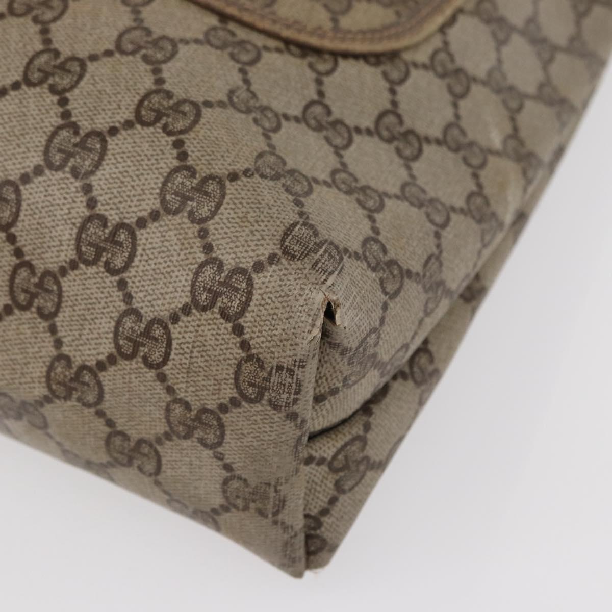 GUCCI GG Supreme Web Sherry Line Tote Bag PVC Beige 41 004 4465 Auth 154422