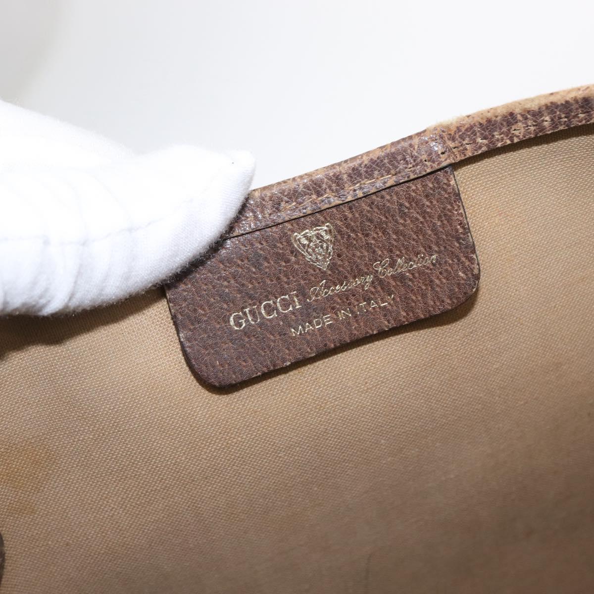 GUCCI GG Supreme Web Sherry Line Tote Bag PVC Beige 41 004 4465 Auth 154422