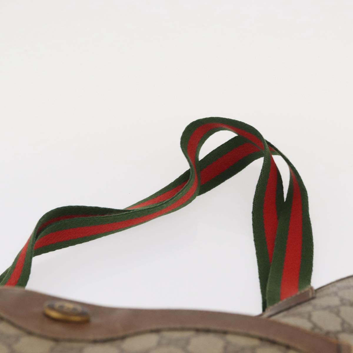 GUCCI GG Supreme Web Sherry Line Tote Bag PVC Beige 41 004 4465 Auth 154422