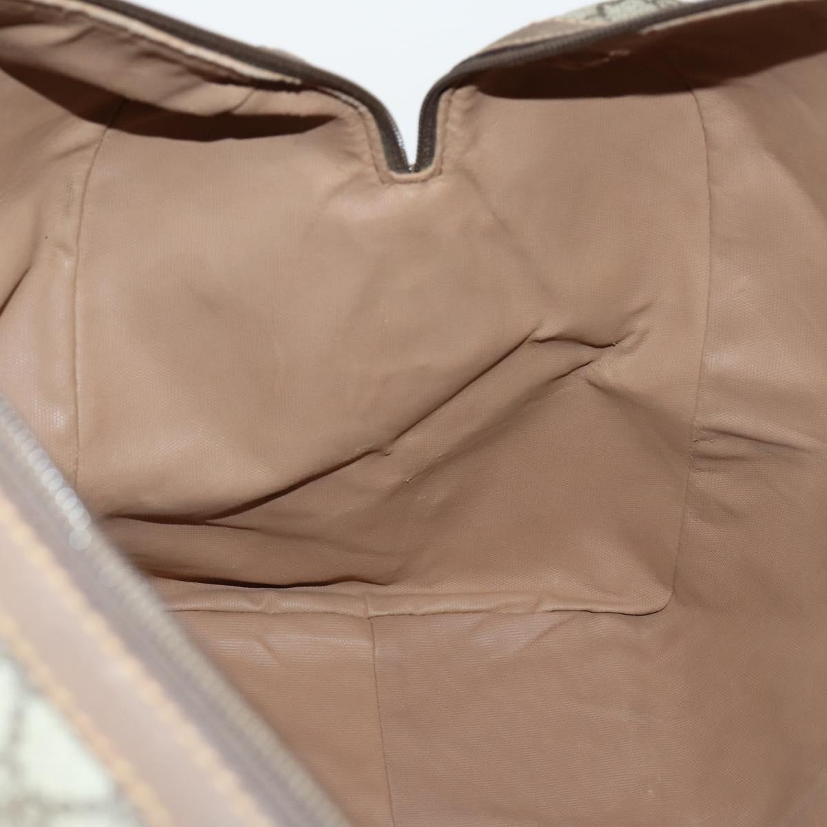 GUCCI GG Supreme Boston Bag PVC Leather 2way Beige Gold 012 14 6081 Auth 154424