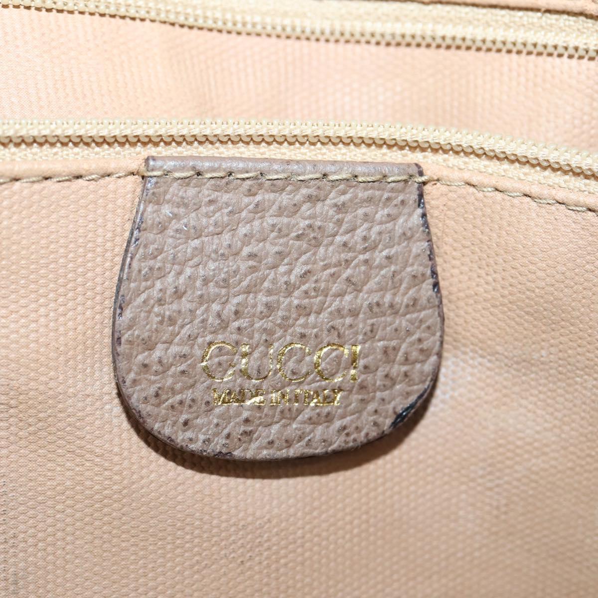 GUCCI GG Supreme Boston Bag PVC Leather 2way Beige Gold 012 14 6081 Auth 154424