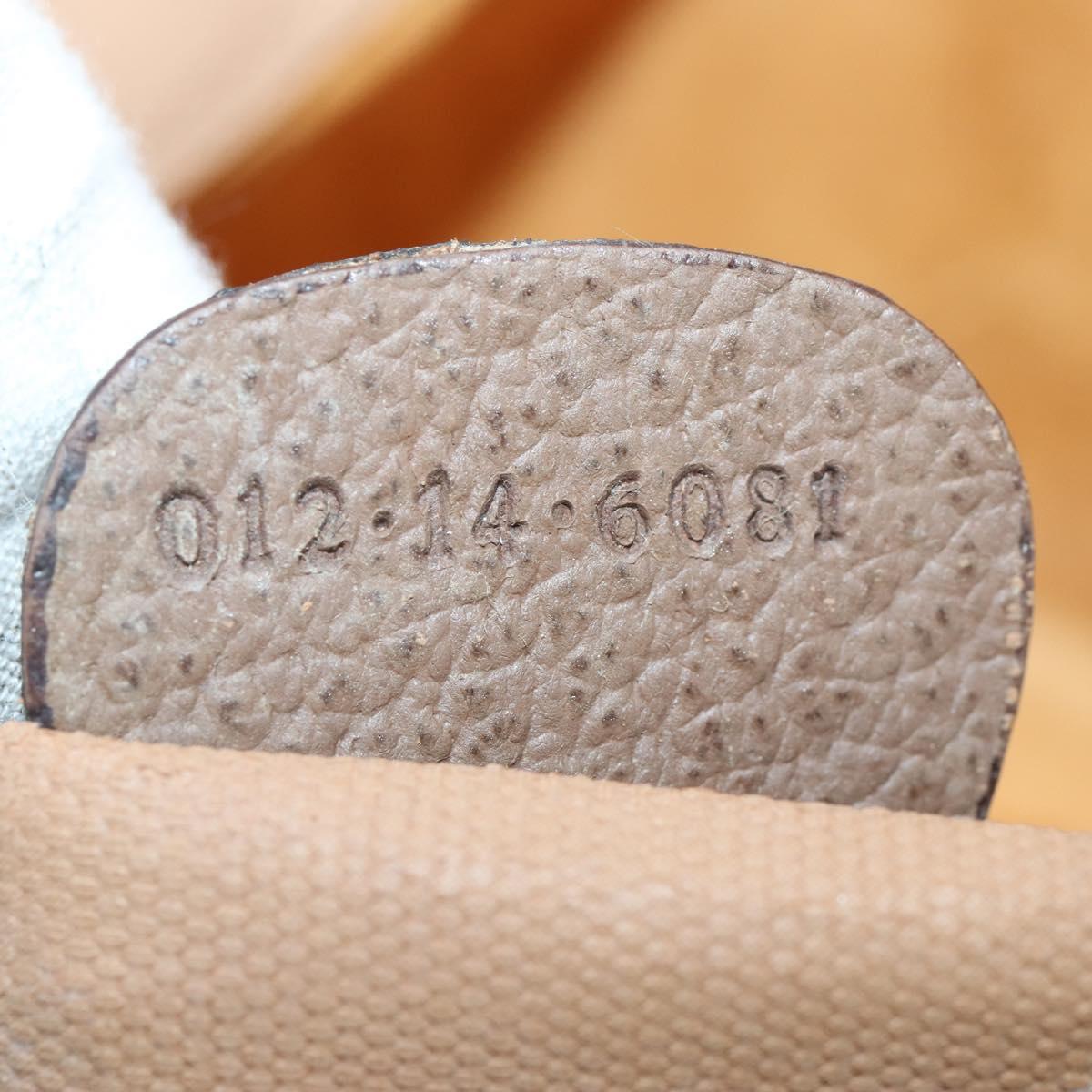 GUCCI GG Supreme Boston Bag PVC Leather 2way Beige Gold 012 14 6081 Auth 154424