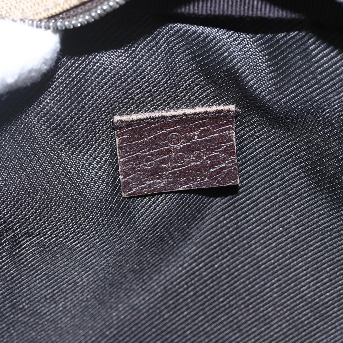 GUCCI GG Supreme Shoulder Bag PVC Leather Beige Silver 114531 Auth 154426