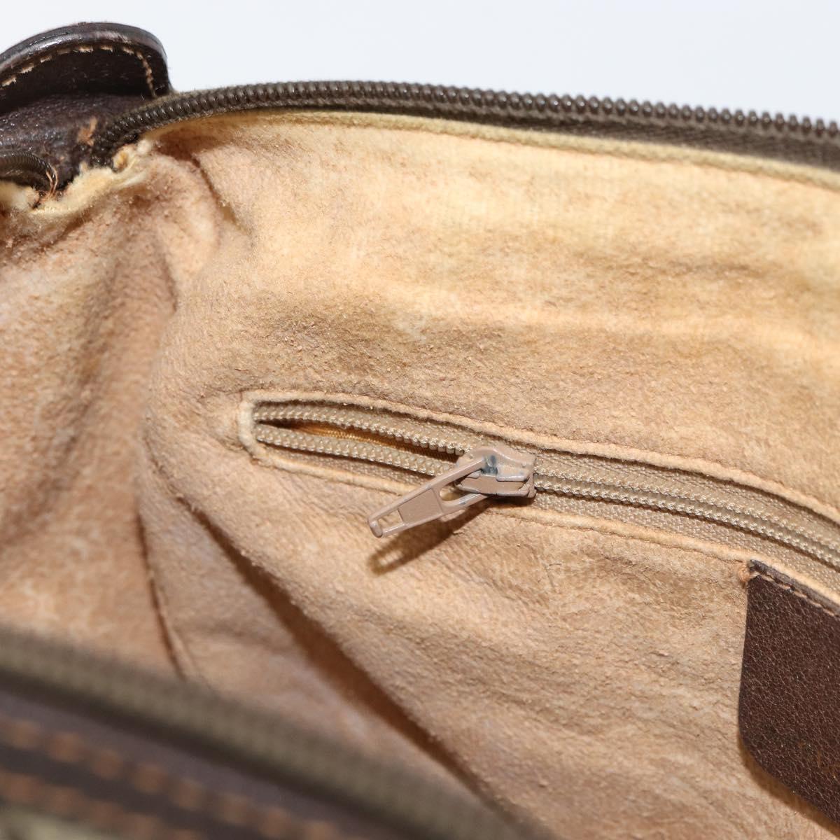 GUCCI GG Supreme Web Sherry Line Bag PVC Beige Gold 89 02 077 Auth 154428