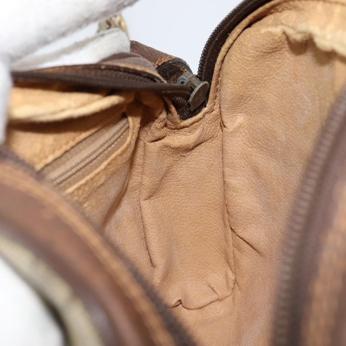 GUCCI GG Supreme Web Sherry Line Shoulder Bag PVC Beige 156 02 089 Auth 154429