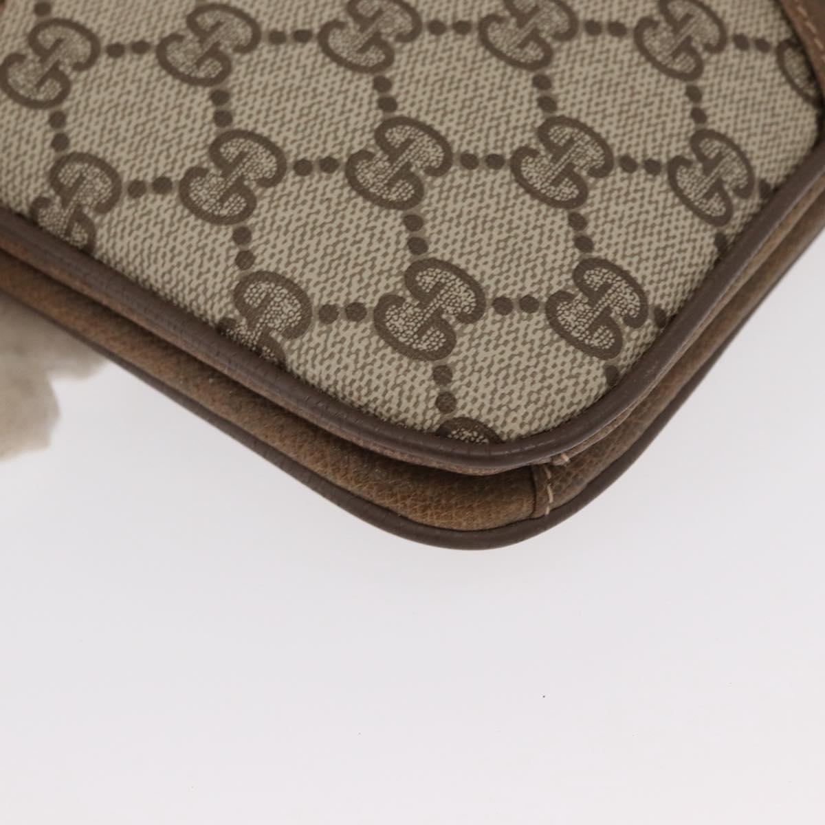 GUCCI GG Supreme Shoulder Bag PVC Beige Gold 904 02 025 Auth 154431