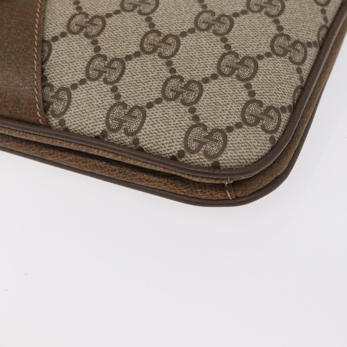 GUCCI GG Supreme Shoulder Bag PVC Beige Gold 904 02 025 Auth 154431