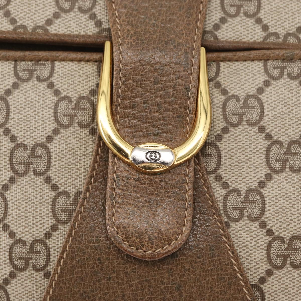 GUCCI GG Supreme Shoulder Bag PVC Beige Gold 904 02 025 Auth 154431