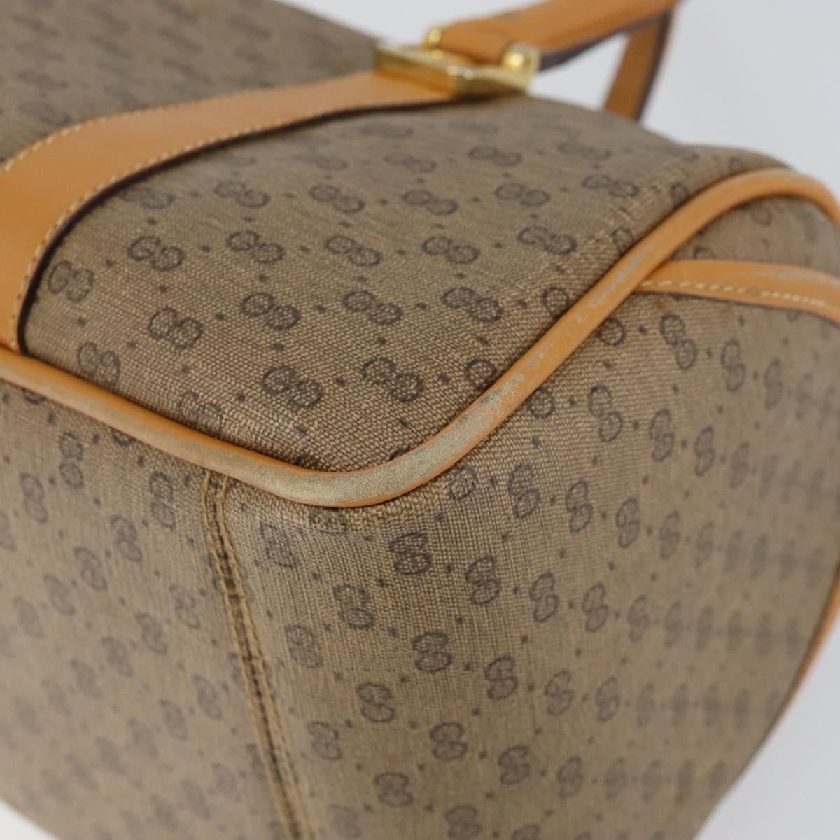 GUCCI Micro GG Supreme Hand Bag PVC Beige Gold 000 58 0040 Auth 154435