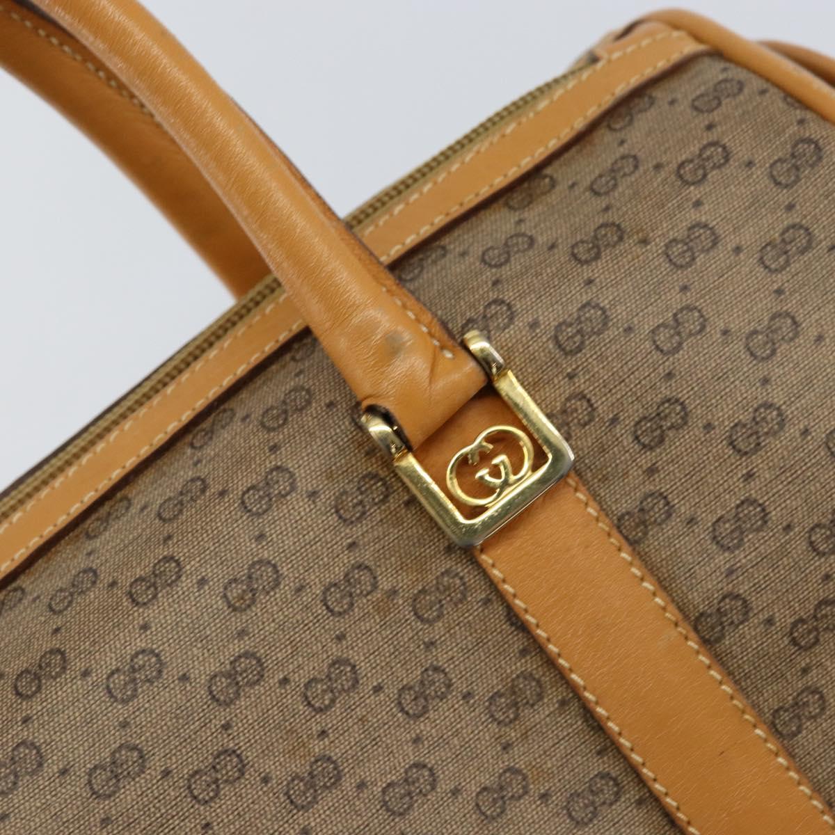 GUCCI Micro GG Supreme Hand Bag PVC Beige Gold 000 58 0040 Auth 154435