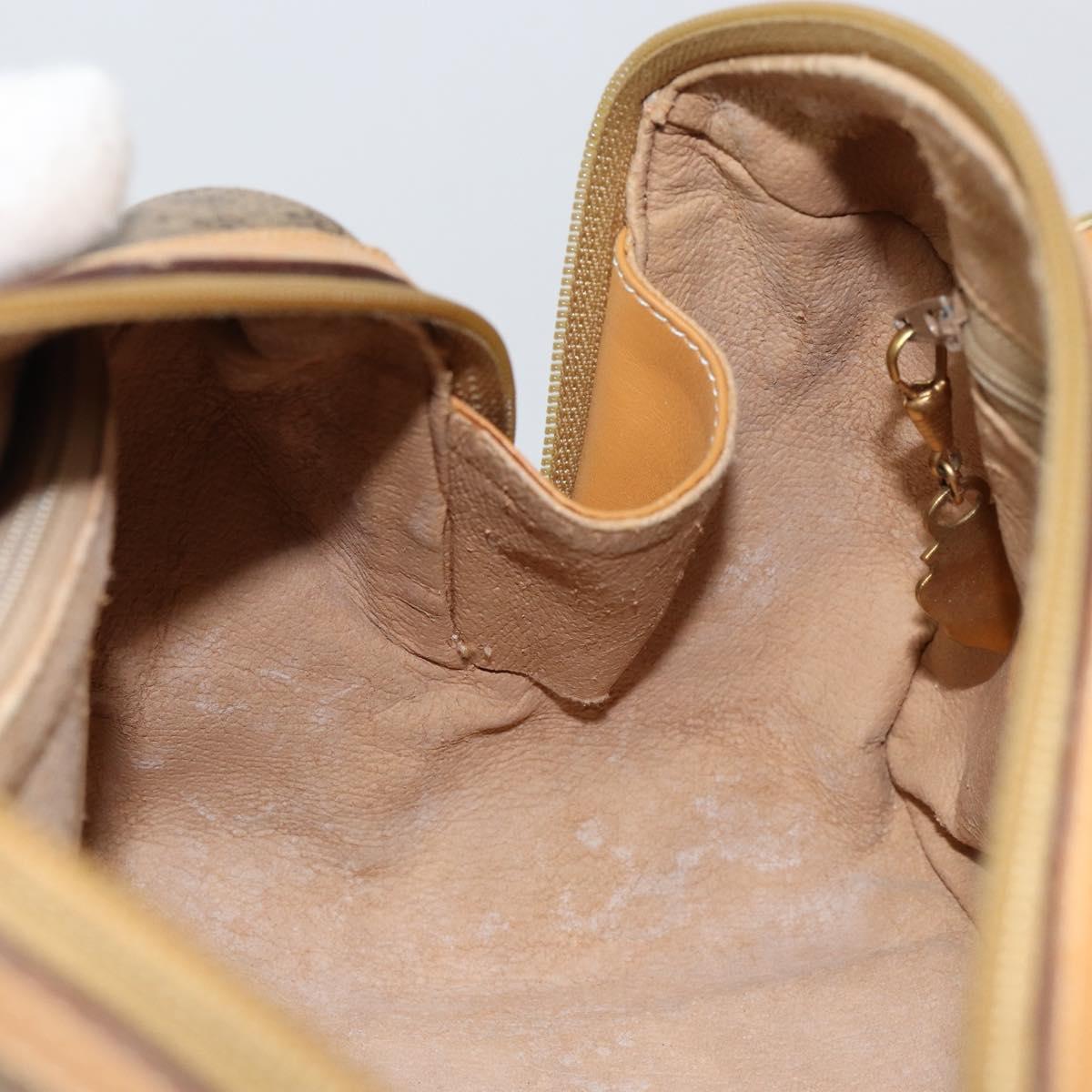 GUCCI Micro GG Supreme Hand Bag PVC Beige Gold 000 58 0040 Auth 154435