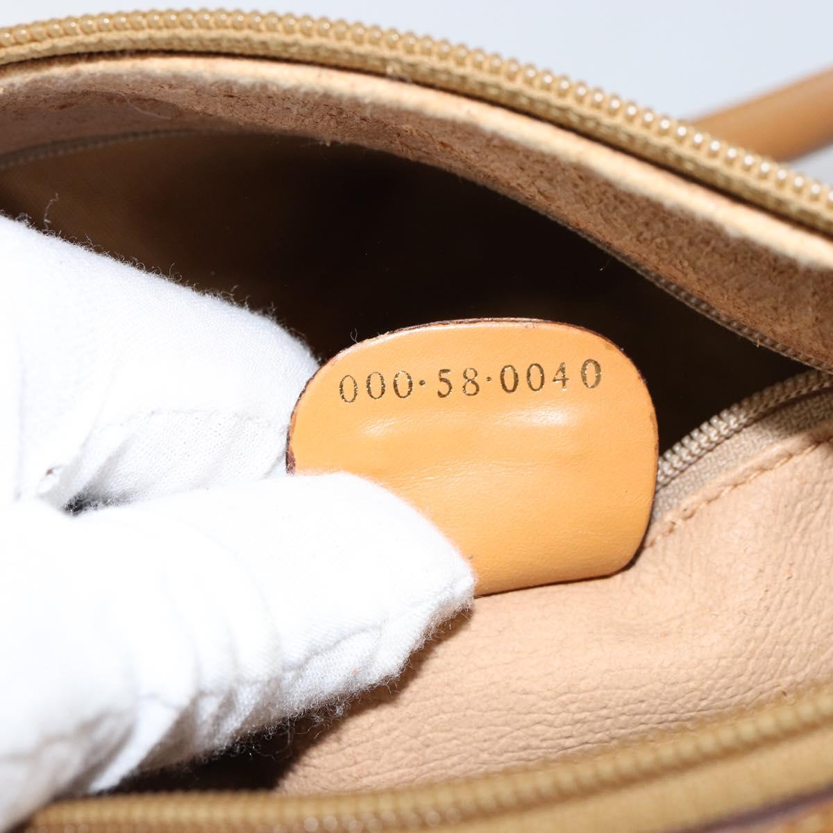 GUCCI Micro GG Supreme Hand Bag PVC Beige Gold 000 58 0040 Auth 154435