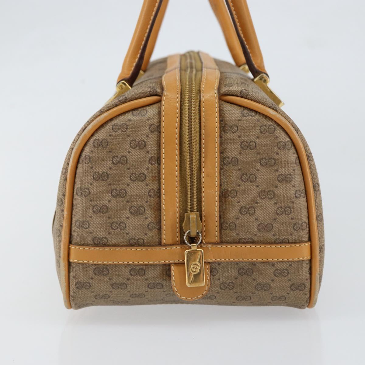 GUCCI Micro GG Supreme Hand Bag PVC Beige Gold 000 58 0040 Auth 154435