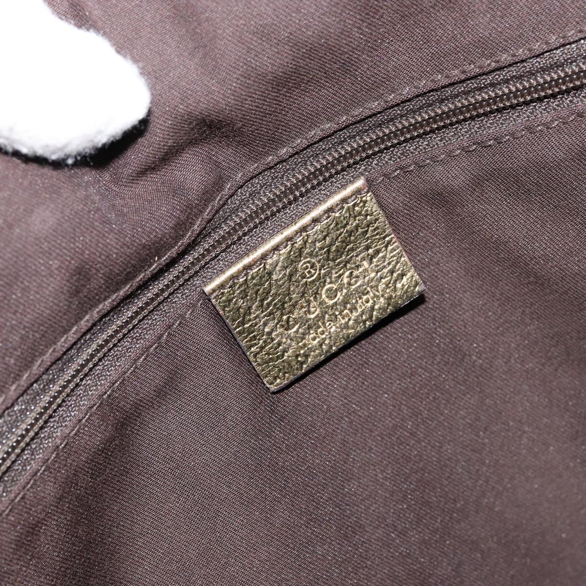 GUCCI GG Canvas Tote Bag Beige Gold 141470 Auth 154438