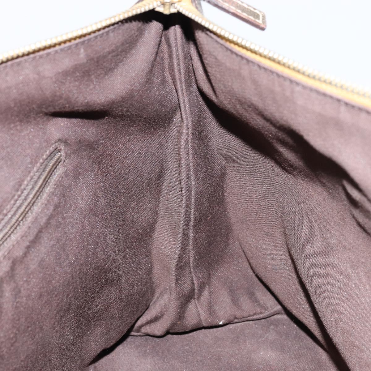 GUCCI GG Canvas Tote Bag Beige Gold 141470 Auth 154438