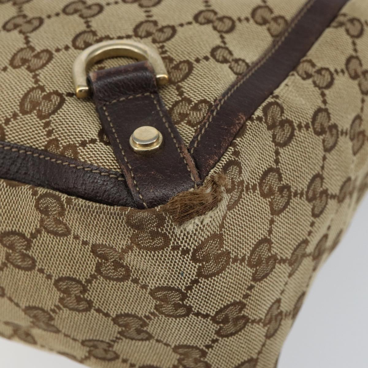 GUCCI GG Canvas Tote Bag Beige Gold 141472 Auth 154442