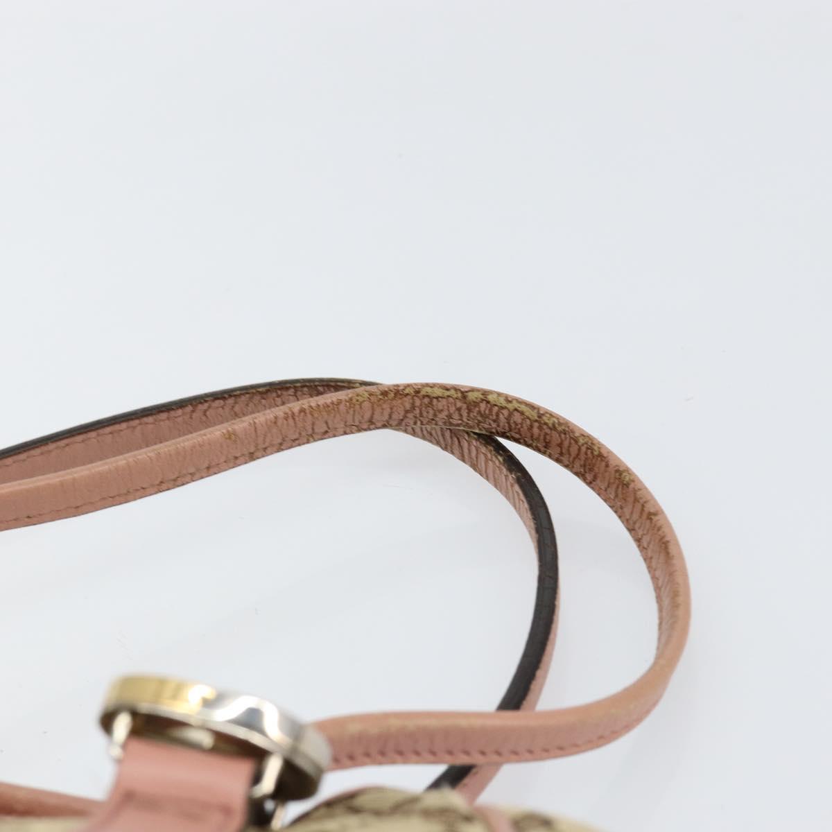 GUCCI GG Canvas Hand Bag Beige Gold 232963 Auth 154443