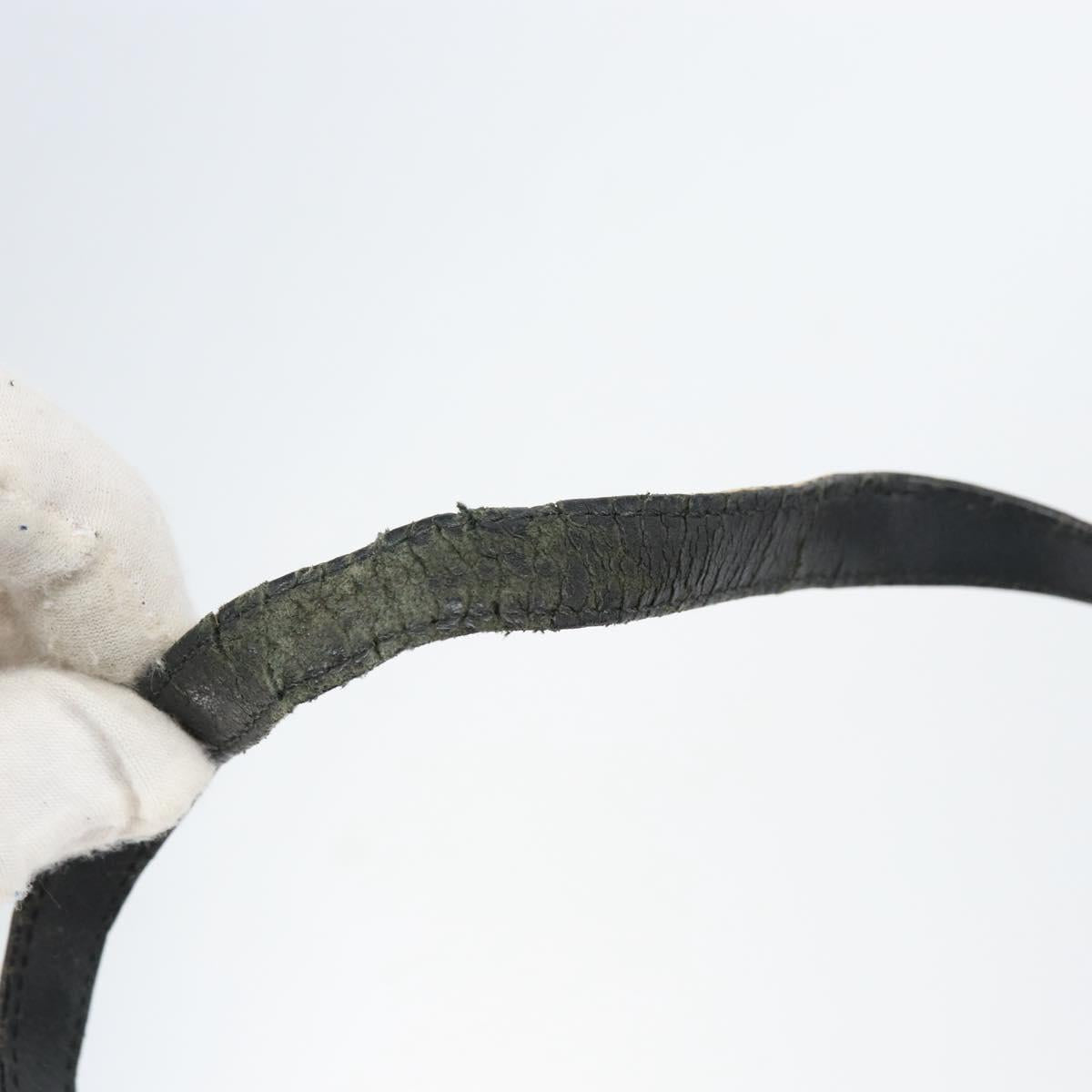 GUCCI GG Canvas Tote Bag Black Silver 36173 1705 Auth 154445