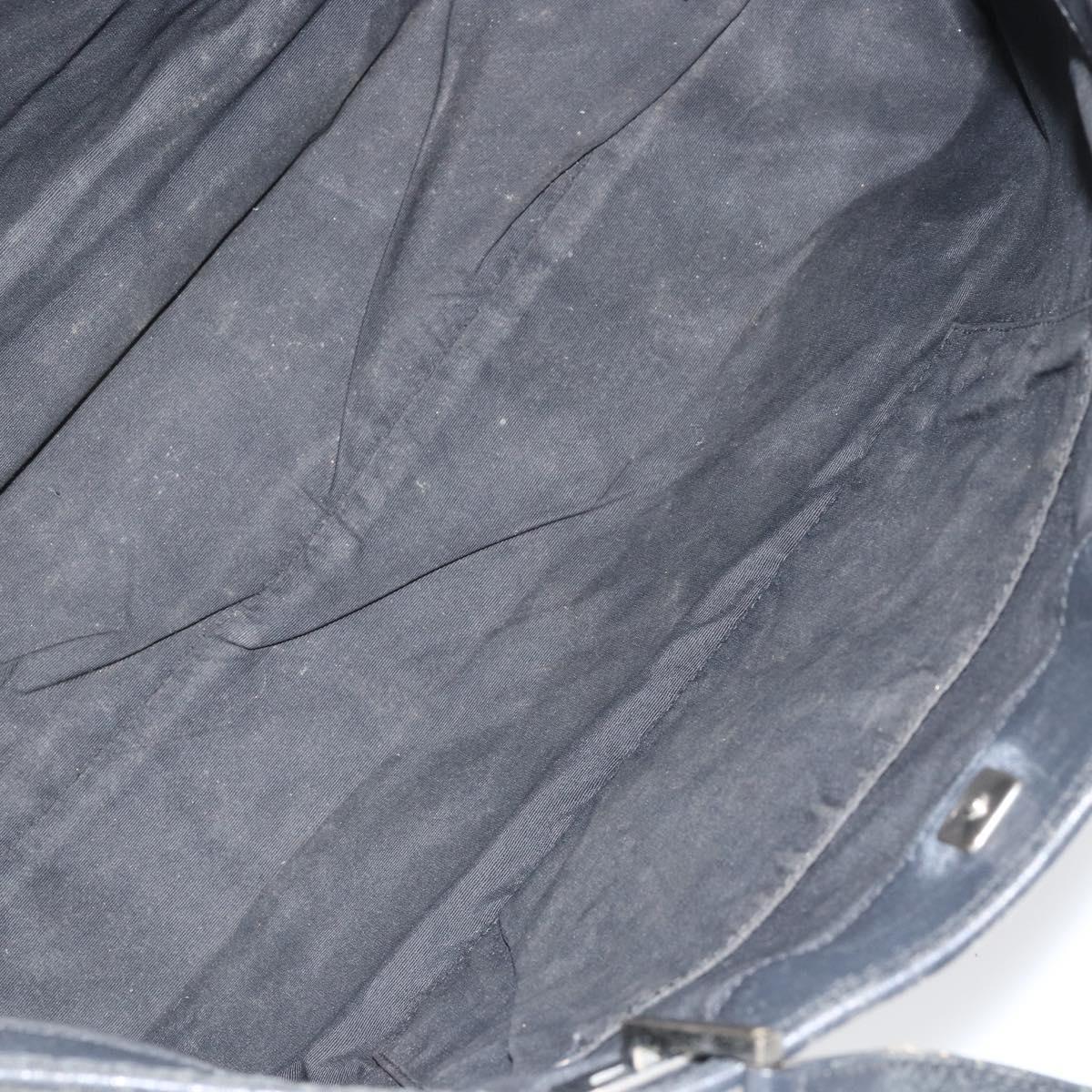 GUCCI GG Canvas Tote Bag Black Silver 36173 1705 Auth 154445