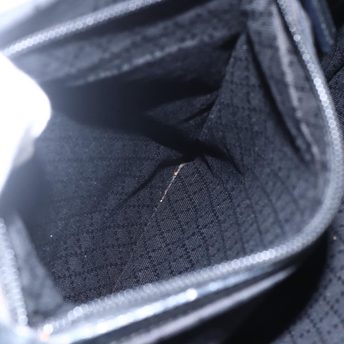 GUCCI Bamboo GG Canvas Hand Bag Black Silver 002 1010 3754 Auth 154446