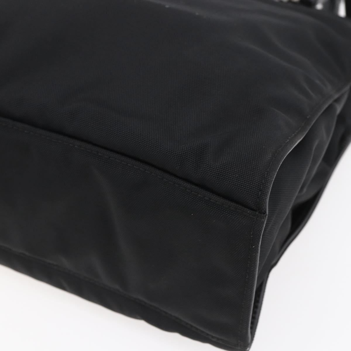 GUCCI GG Canvas Bamboo Hand Bag Nylon Black Silver 002 1016 Auth 154449