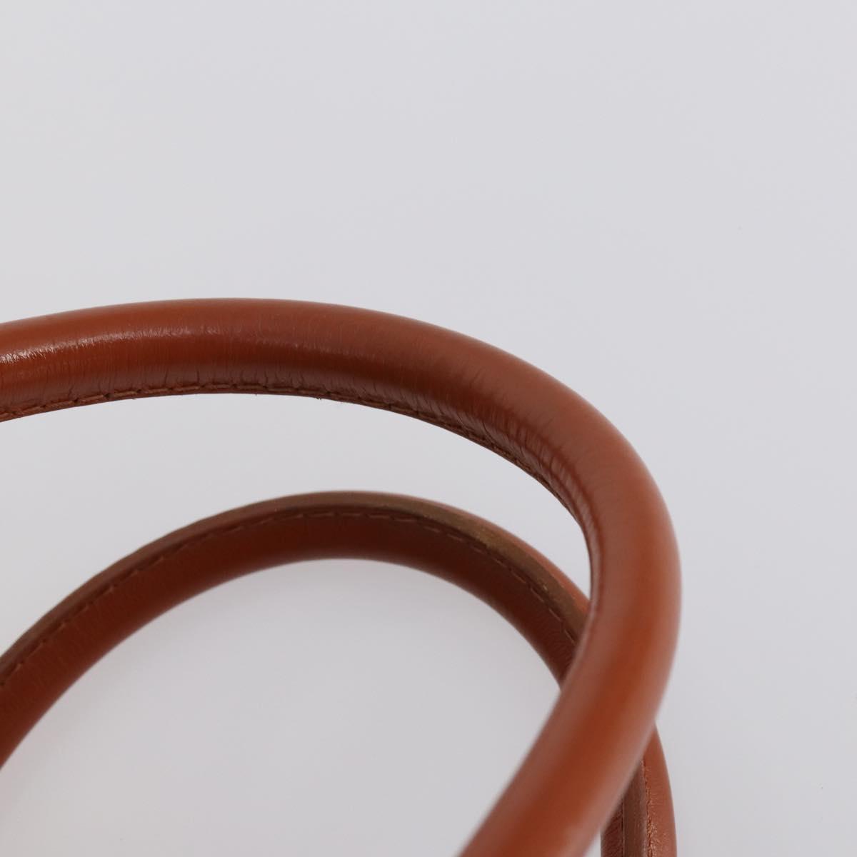 MCM Logogram Vicetos Boston Bag PVC Leather Brown Gold Auth 154457