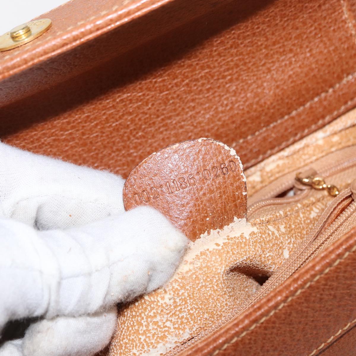 GUCCI Bamboo Hand Bag Leather Brown Gold 002 1186 0260 Auth 154460