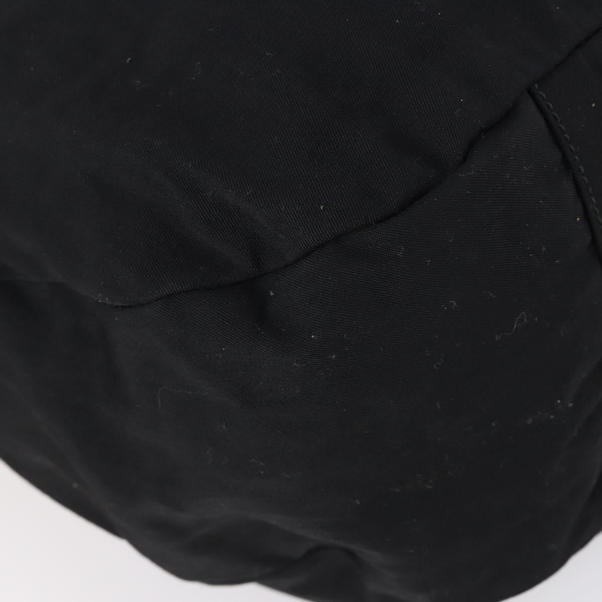 GUCCI Shoulder Bag Canvas Black Silver Auth 154461