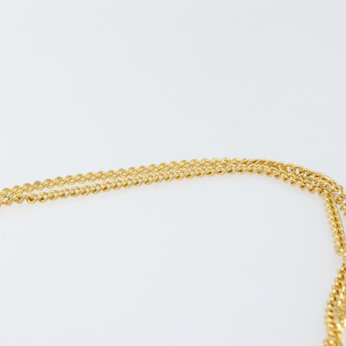 Christian Dior Honeycomb Canvas Chain Shoulder Bag PVC Beige Gold Auth 154467