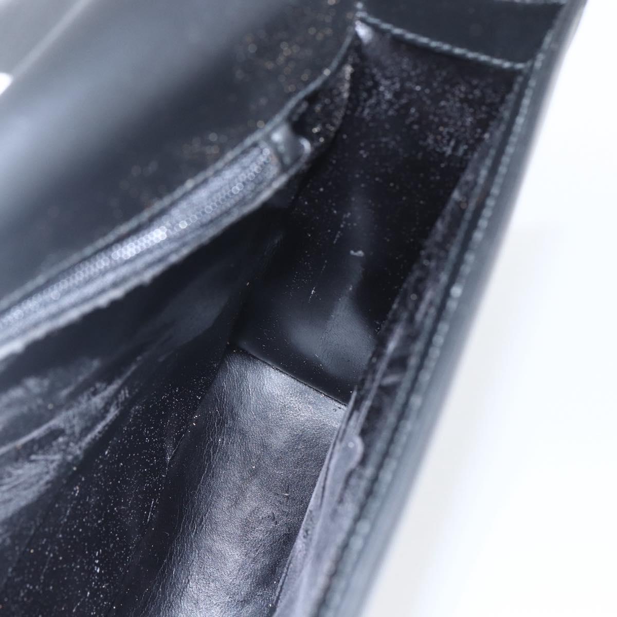 GUCCI Shoulder Bag Leather Black Silver 001 3064 Auth 154471